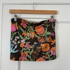 Floral Print Women's Tube Top - Multicolor